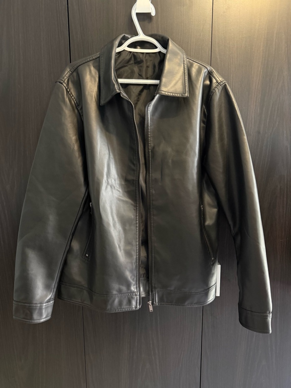 Faux leather jacket - women’s large